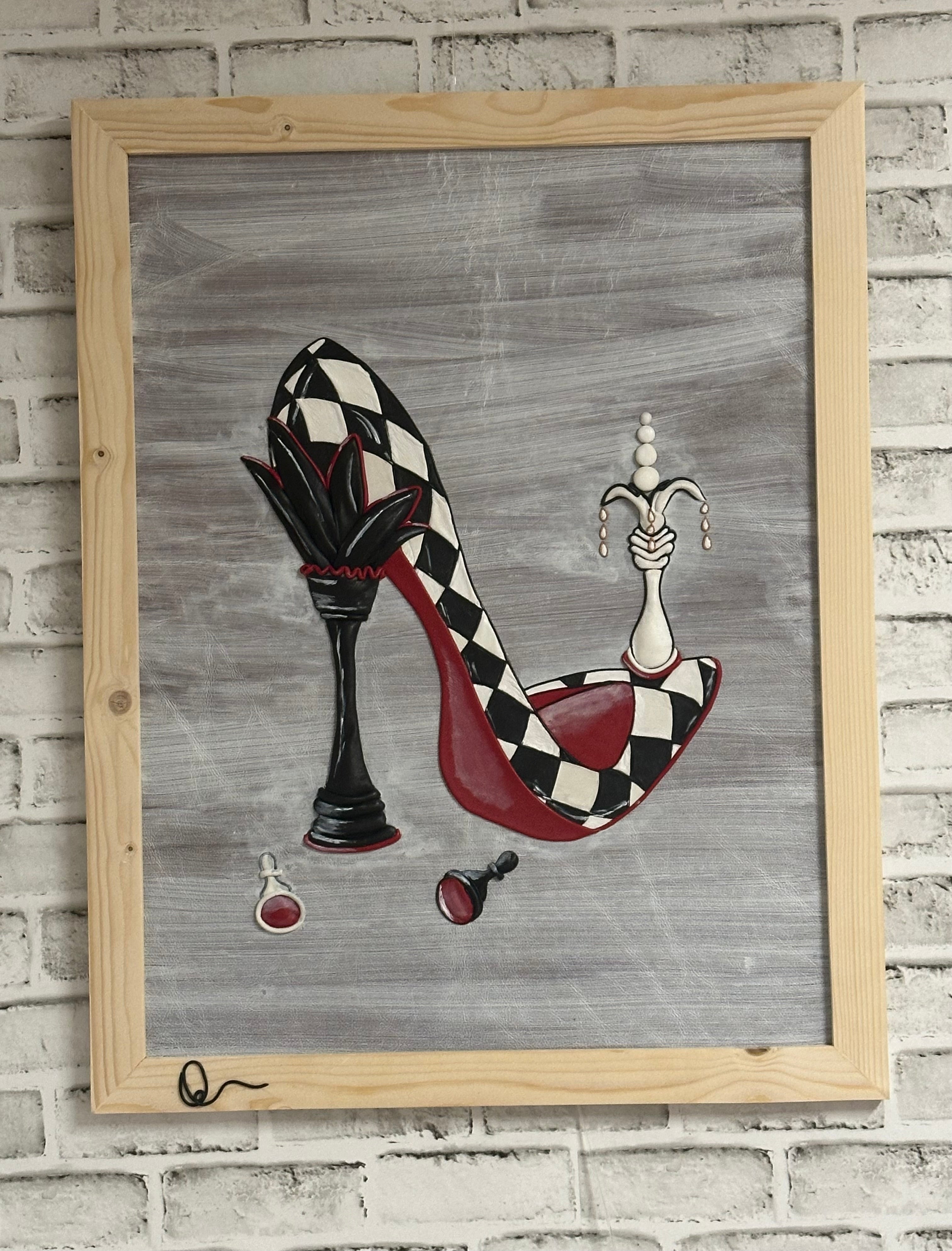 “Checkmate” Genuine Leather 3D Art