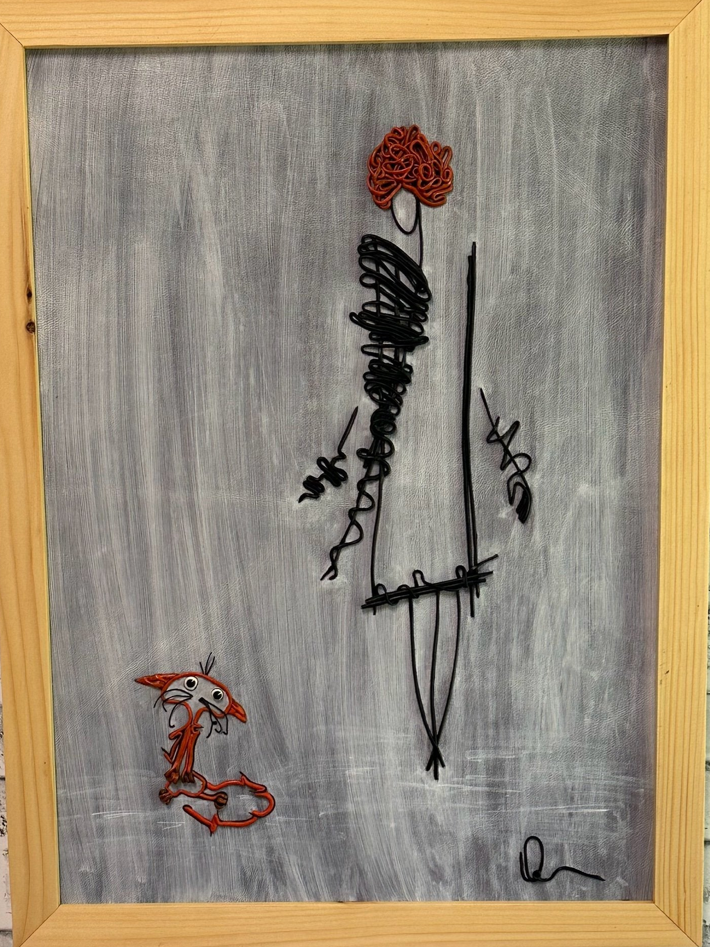 “Take me with you” Genuine Leather 3D Art