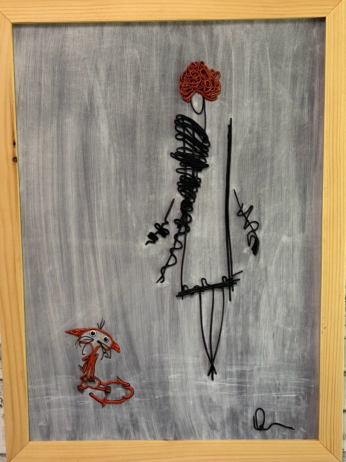 “Take me with you” Genuine Leather 3D Art