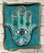 “Hamsa” Genuine Leather 3D Art