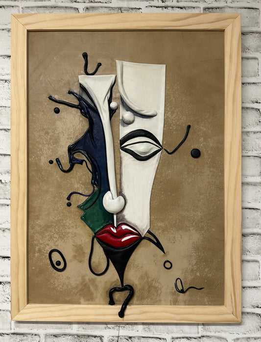 “Flowing Illusion” Genuine Leather 3D Art