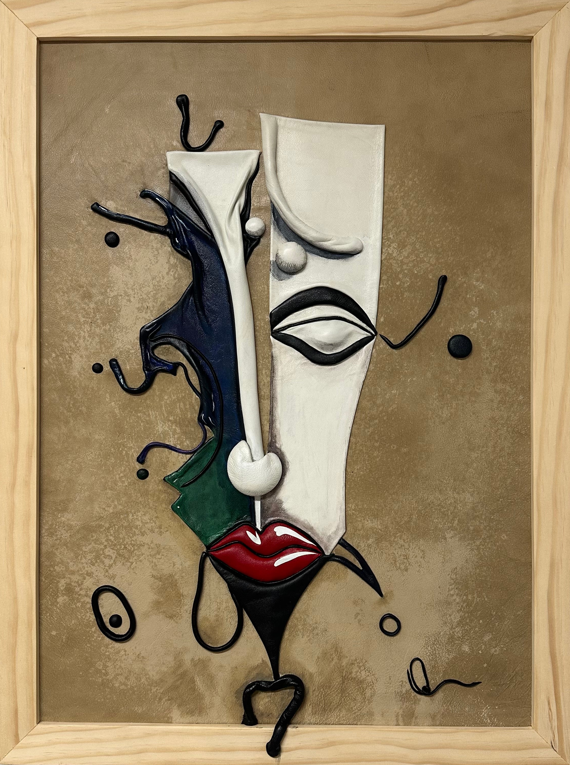 “Flowing Illusion” Genuine Leather 3D Art