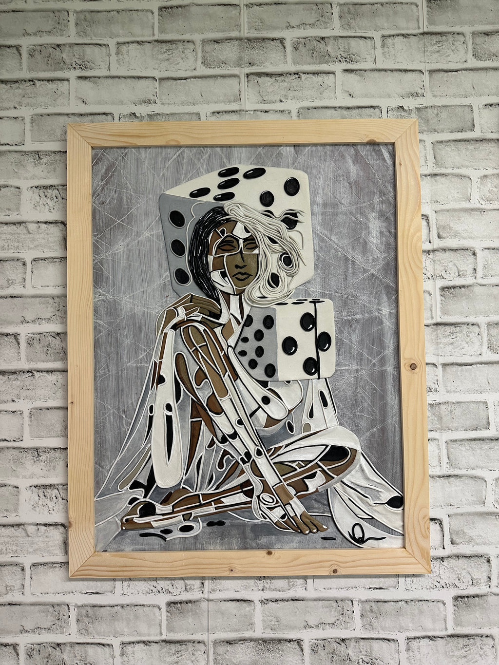 “Game of Dice’s” Genuine Leather 3D Art