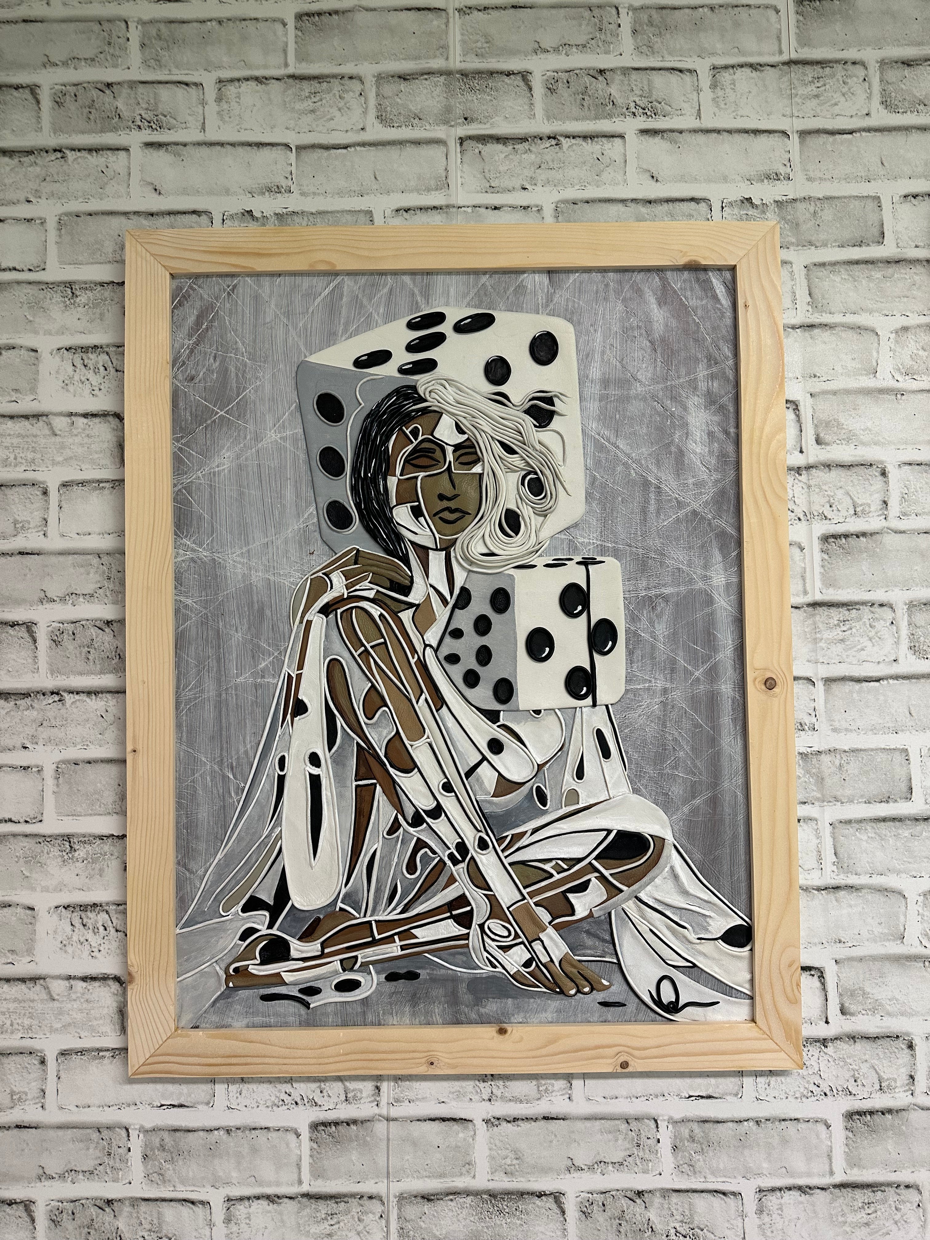 “Game of Dice’s” Genuine Leather 3D Art