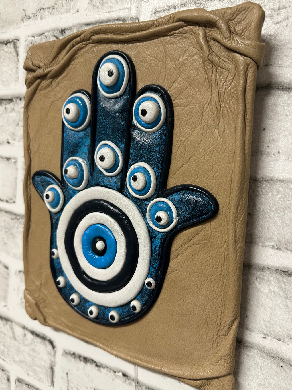 “Hamsa” Genuine Leather 3D Art