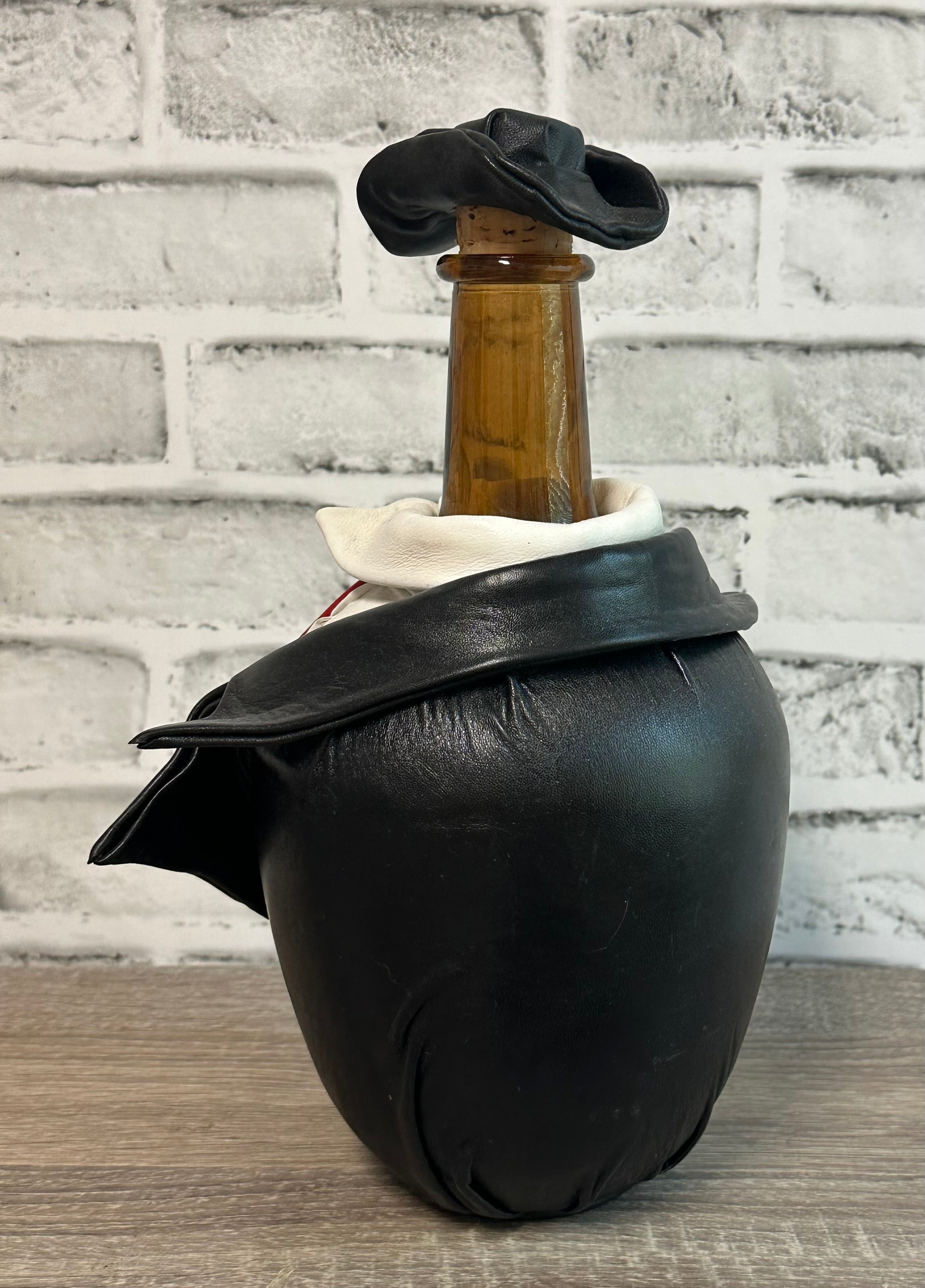“Red Tye” Genuine Leather Glass Carafe