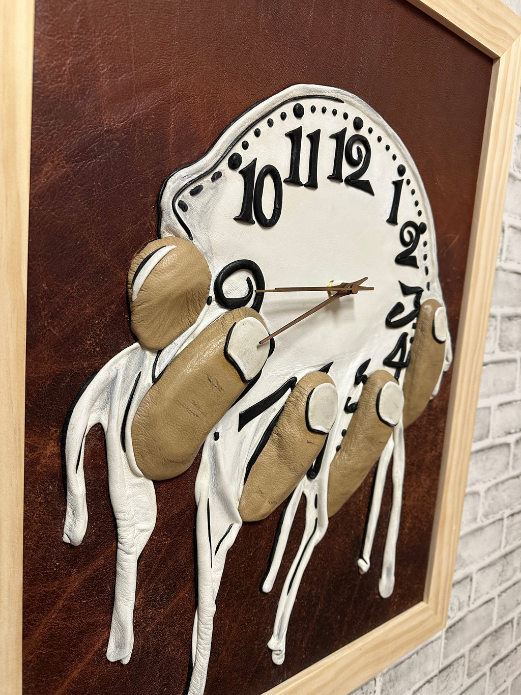 “Time” Genuine Leather 3D Art