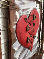 “Broken Heart” Genuine Leather 3D Art