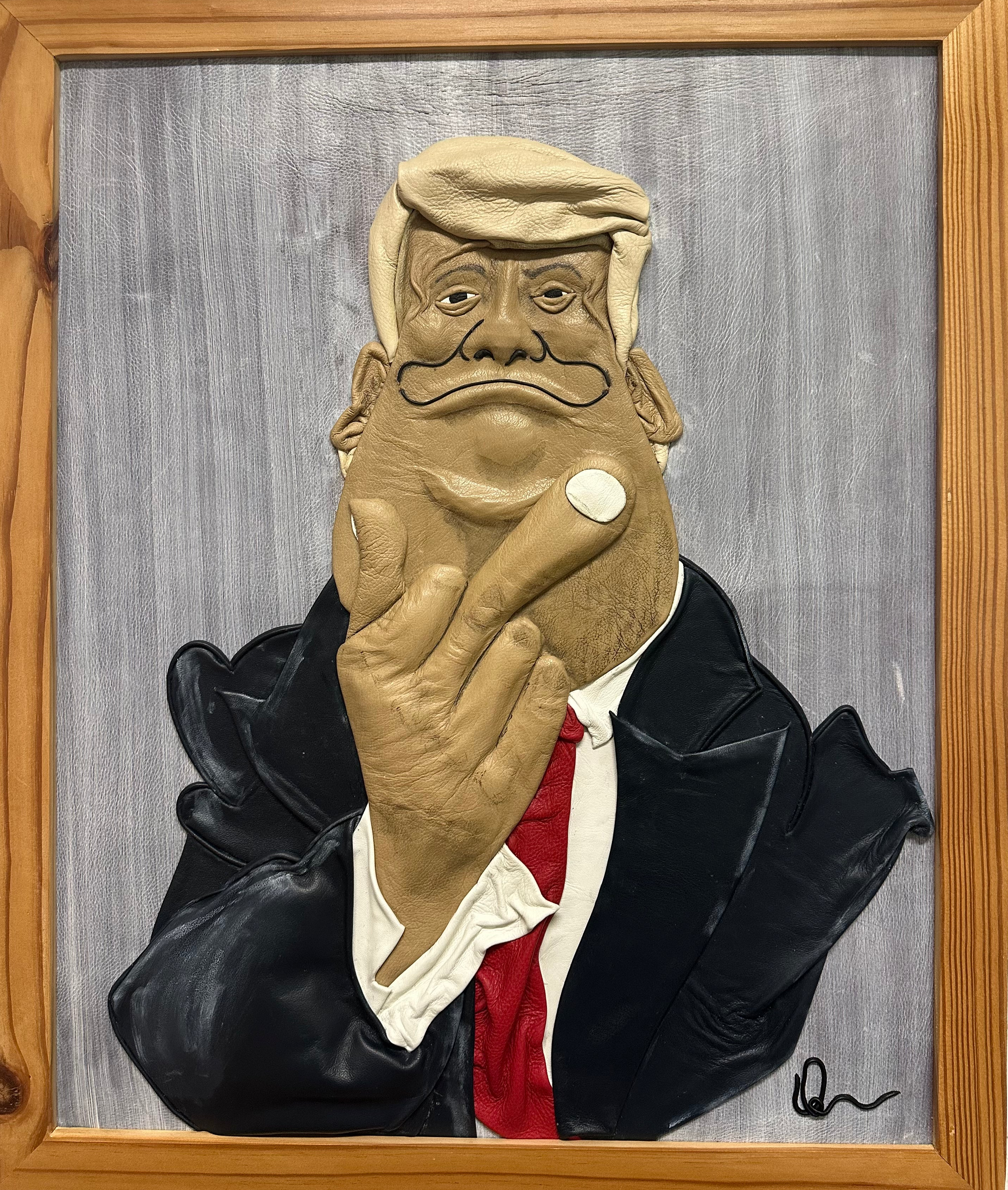 “The One” Genuine Leather 3D Art