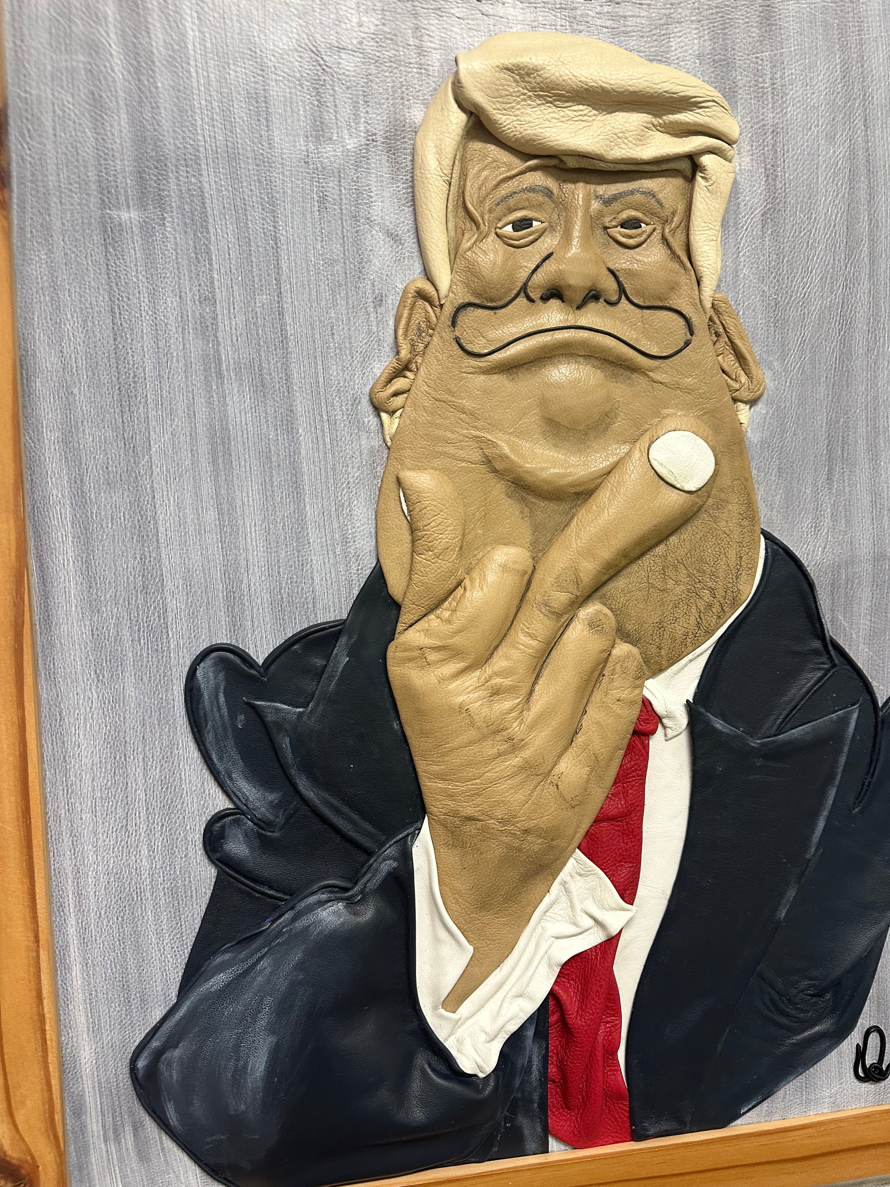 “The One” Genuine Leather 3D Art