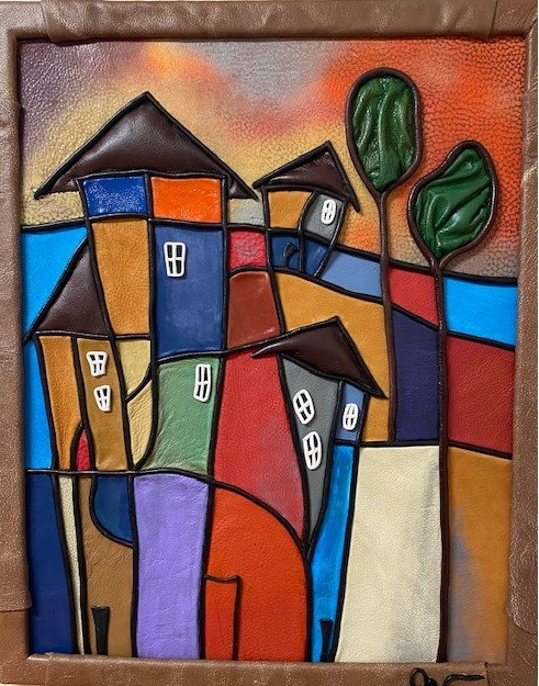 “Sunrise in Toscana” Genuine Leather 3D picture
