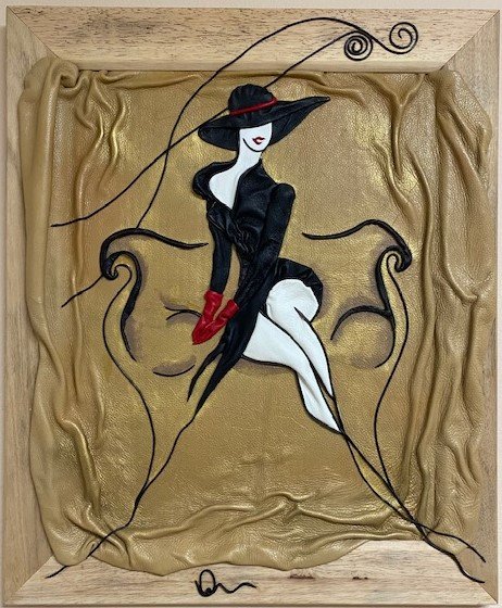 “Lady in Black” Genuine Leather 3D picture