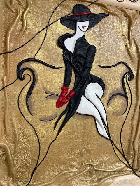 “Lady in Black” Genuine Leather 3D picture