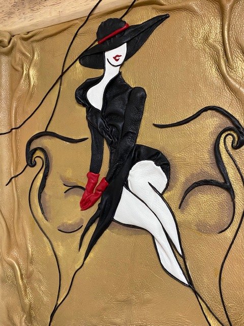 “Lady in Black” Genuine Leather 3D picture