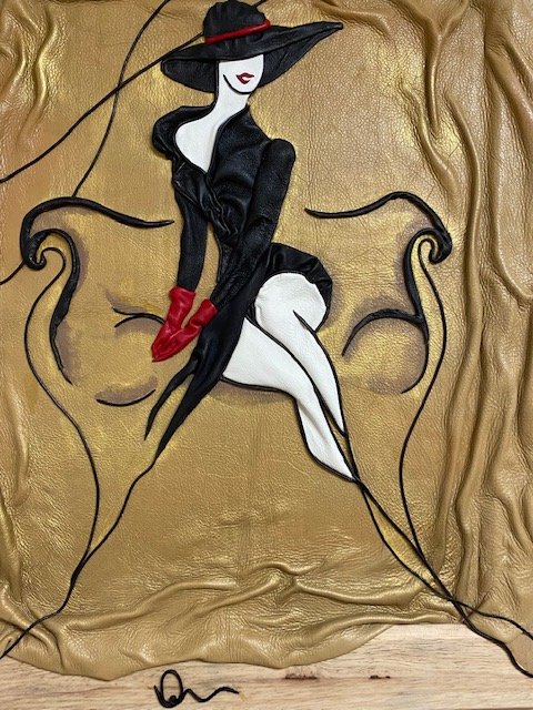 “Lady in Black” Genuine Leather 3D picture