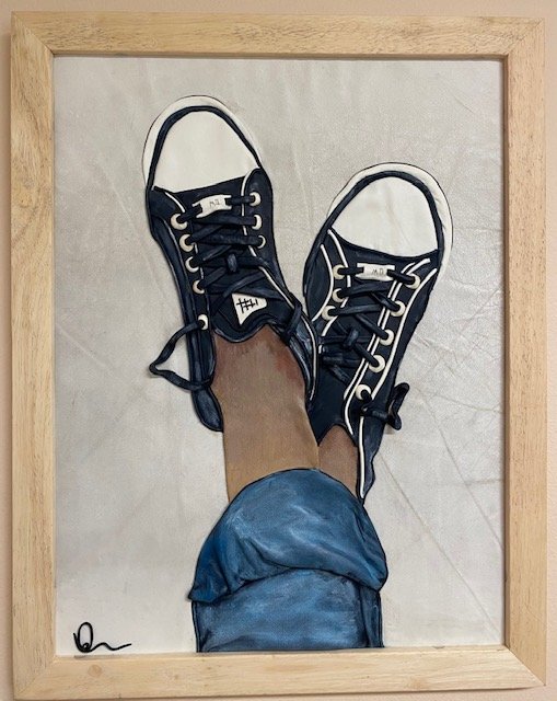 “Chilling” Genuine Leather 3D Art