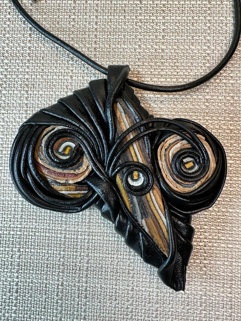 “Shaman” Leather Necklace and pendant.