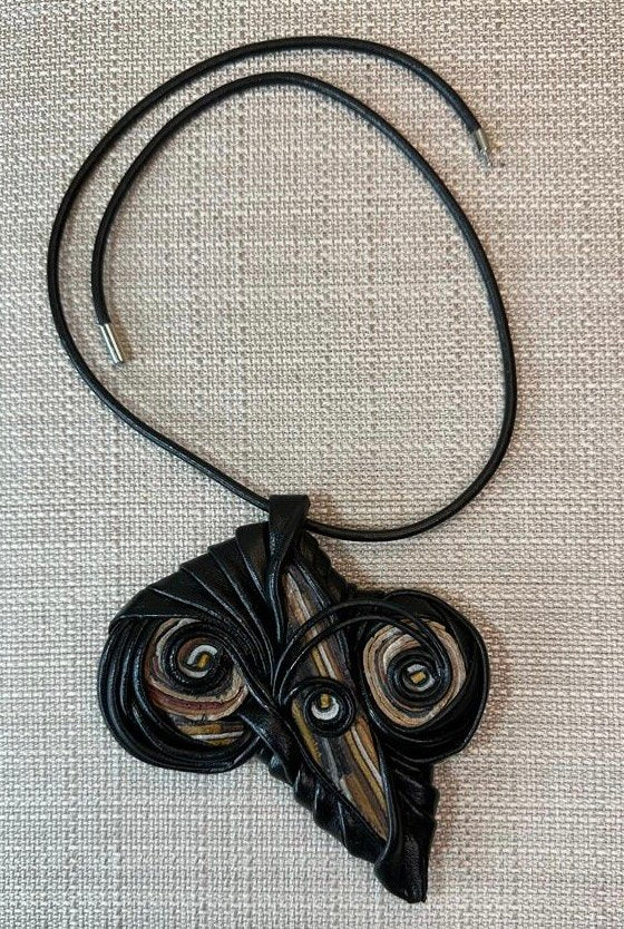 “Shaman” Leather Necklace and pendant.