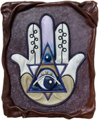 “Hamsa” Genuine Leather 3D Art