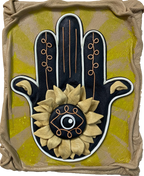 “Hamsa” Genuine Leather 3D Art