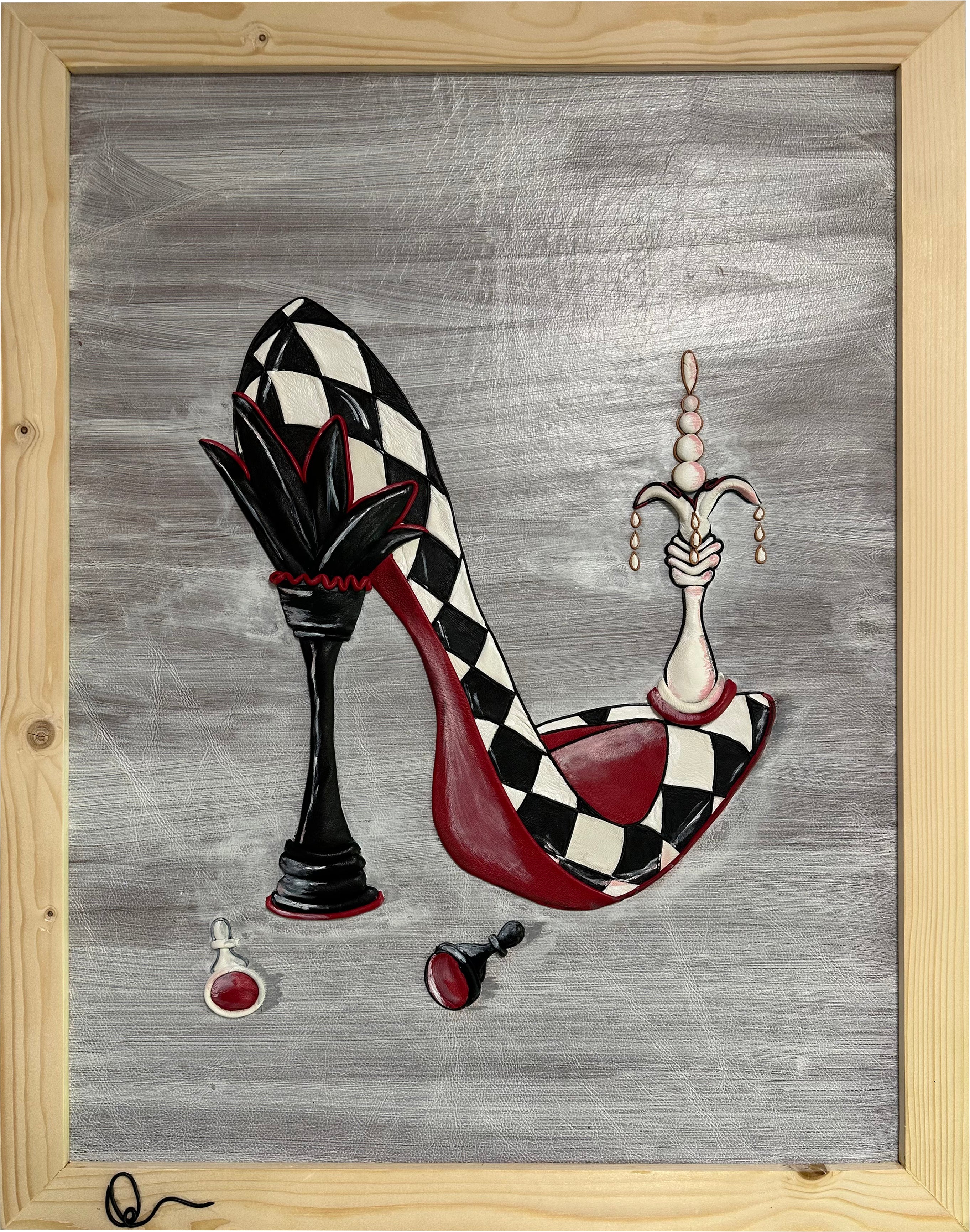 “Checkmate” Genuine Leather 3D Art