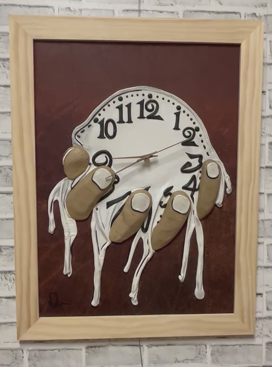 “Time” Genuine Leather 3D Art